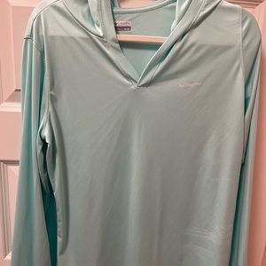 Columbia hooded vneck rash guard